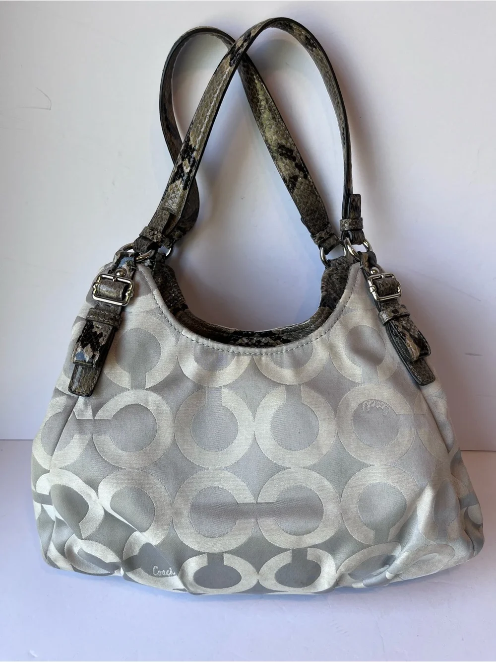 Vintage Coach 17689 Madison Op Art Maggie Shoulder Bag